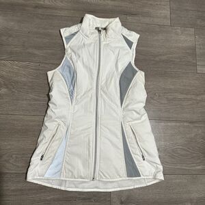 Athleta Wind Sprint Vest Black White Reflective Pockets Sz 2XS